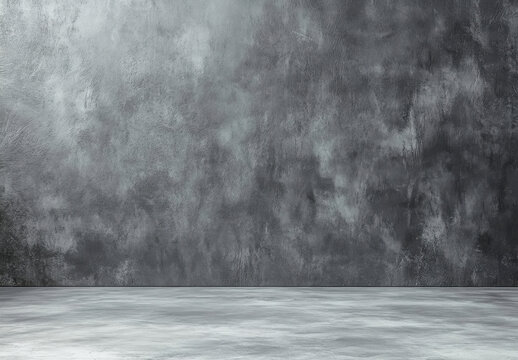A textured gray concrete wall and floor provide a minimalist, industrial backdrop ideal for product placement or design presentations. The seamless, high-resolution image offers a vers : Generative AI
