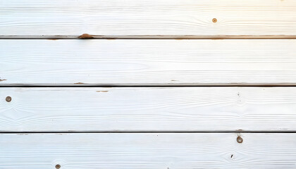 Obraz premium Horizontal arrangement of white-painted wooden planks with visible wood grain texture.