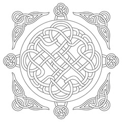 line art mandala coloring page 