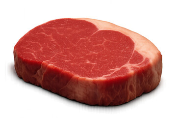 Raw beef steak isolated on transparent background