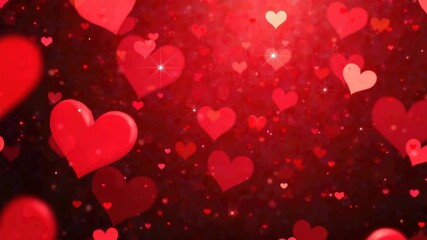 neon hearts valentines day and love 4k animation, romantic anniversary motion background - Powered by Adobe