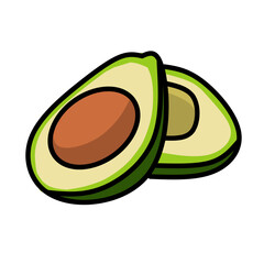 Vector illustration of avocado for education,poster,learning,aset,school and more