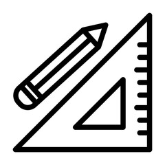 set square line icon