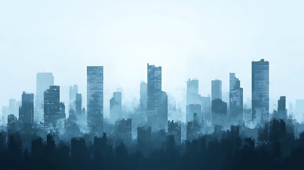 Fototapeta premium Foggy cityscape