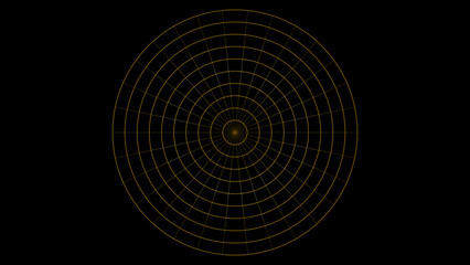 Futuristic black fan turbine design with blue light and digital pattern