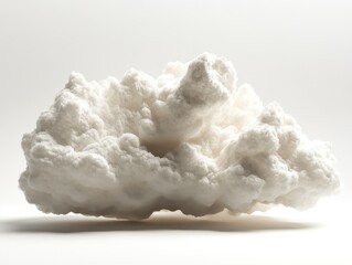 White Coral Abstract Sculpture on White Background