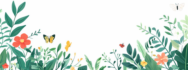 Fototapeta premium Beautiful Floral Border Design