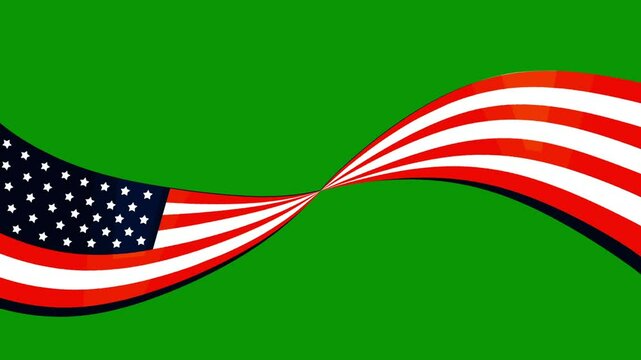 reen Screen American Flag Motion Graphic
