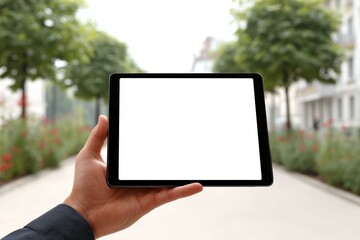 Tablet Computer Outdoor Mockup Display