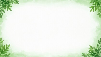 Nature-inspired background design green leaf frame digital art serene environment aesthetic viewpoint calm concept for creative projects