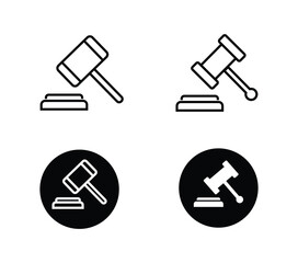 Gavel icon vector. judge gavel sign and symbol. law icon. gavel icon vector illustration for web, ui, and mobile apps