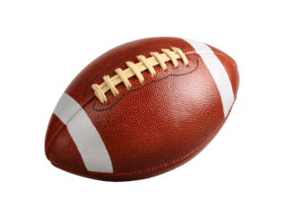 [Transparent Background PNG]Closeup of a Brown American Football