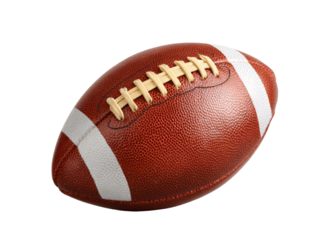 [Transparent Background PNG]Closeup of a Brown American Football - Powered by Adobe