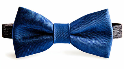 Deep blue bow tie with satin finish