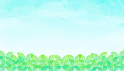 Obraz premium Refreshing nature scene with lush green leaves serene background digital artwork tranquil environment aesthetic viewpoint