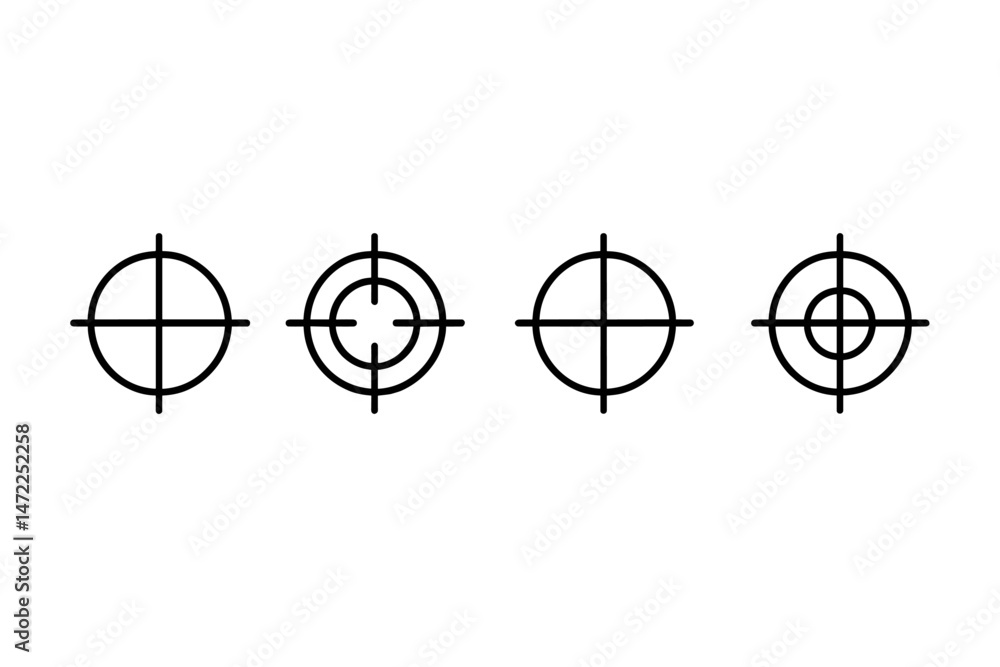 Poster target vectors showcasing different styles and designs for precision and accuracy in various project