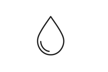 Simple vector icon of a water droplet representing fluidity and nature's essential resource