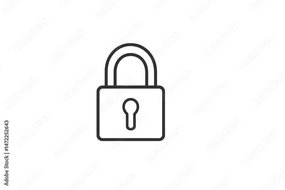 Poster secure padlock vector icon representing safety and protection in digital and physical contexts