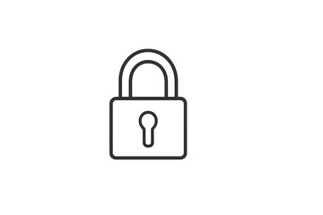 Secure padlock vector icon representing safety and protection in digital and physical contexts