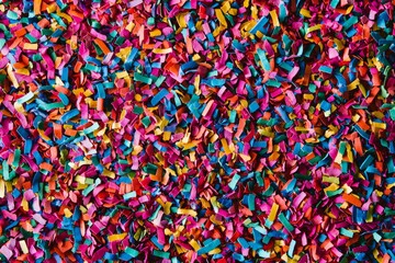 Fototapeta premium Experience the joy of carnival through vivid confetti displays.