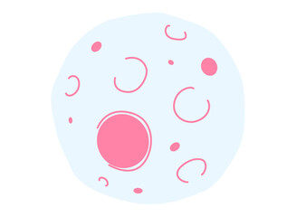 Illustration of an Space Moon Cartoon Element