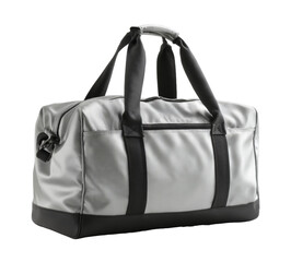 [Transparent Background PNG]Stylish Gray Travel Duffle Bag