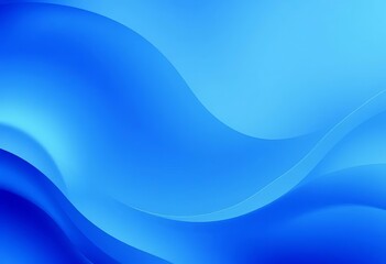 Fototapeta premium Abstract blue gradient backdrop with elegant, flowing shapes and ample negative space, dynamic, fluid