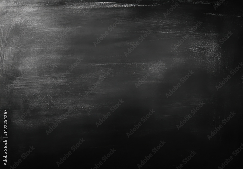 Poster Dark gray textured chalkboard surface, ideal for background or overlay, featuring subtle horizontal brush strokes and a slightly faded appearance. : Generative AI
