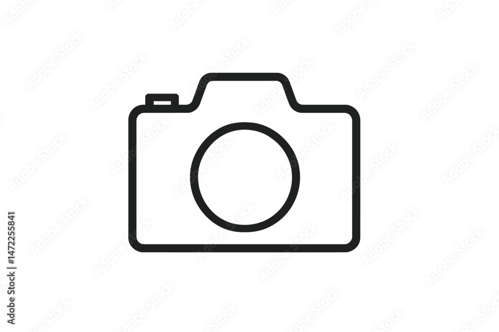 Poster vector icon depicting a simplistic camera design for creative projects and digital applications