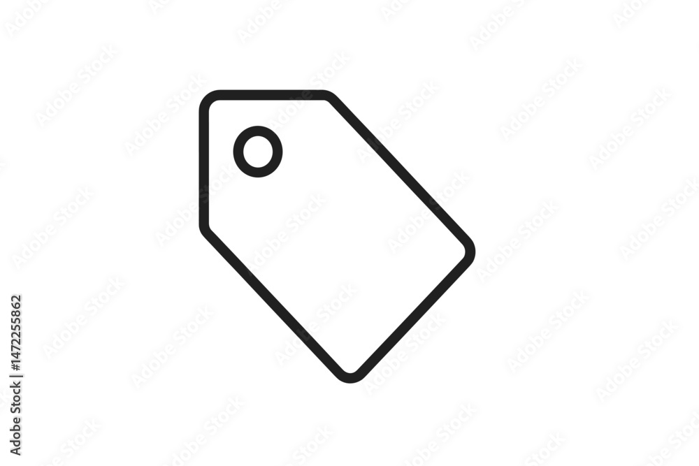 Poster vector icon depicting a simple price tag design suitable for various digital uses in commerce and br
