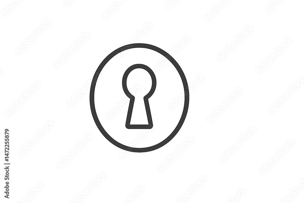 Poster vector keyhole icon design suitable for security and access themes in various digital and print medi