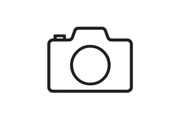Vector icon depicting a simplistic camera design for creative projects and digital applications