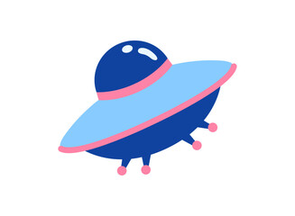 Illustration of an Space UFO Cartoon Element
