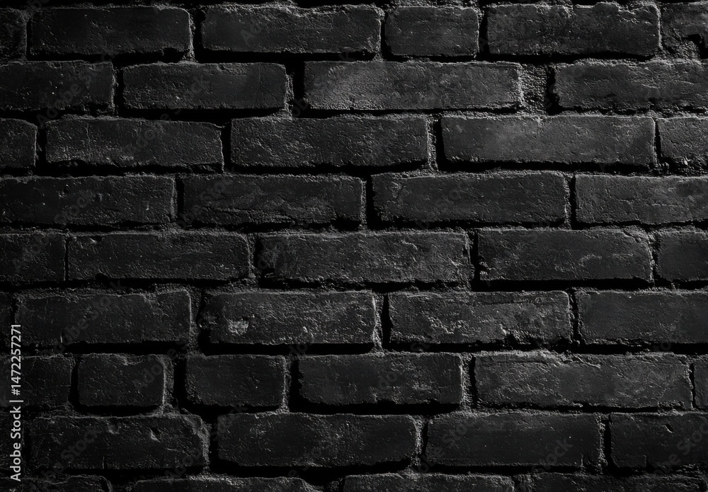 Leinwandbilder dark, textured brick wall background, perfect for design projects needing a moody, industrial aesthe
