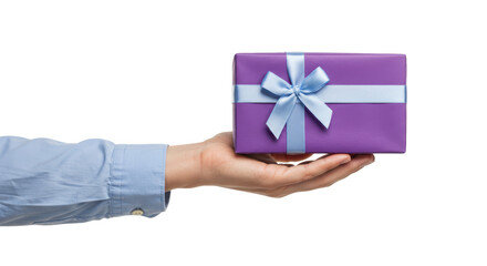 Isolated Hand Holding Gift
