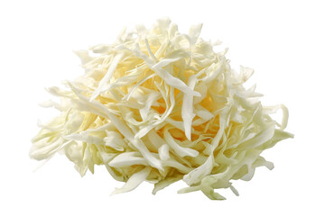 [Transparent Background PNG]Pile of Shredded White Cabbage