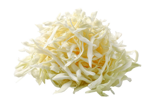 [Transparent Background PNG]Pile of Shredded White Cabbage