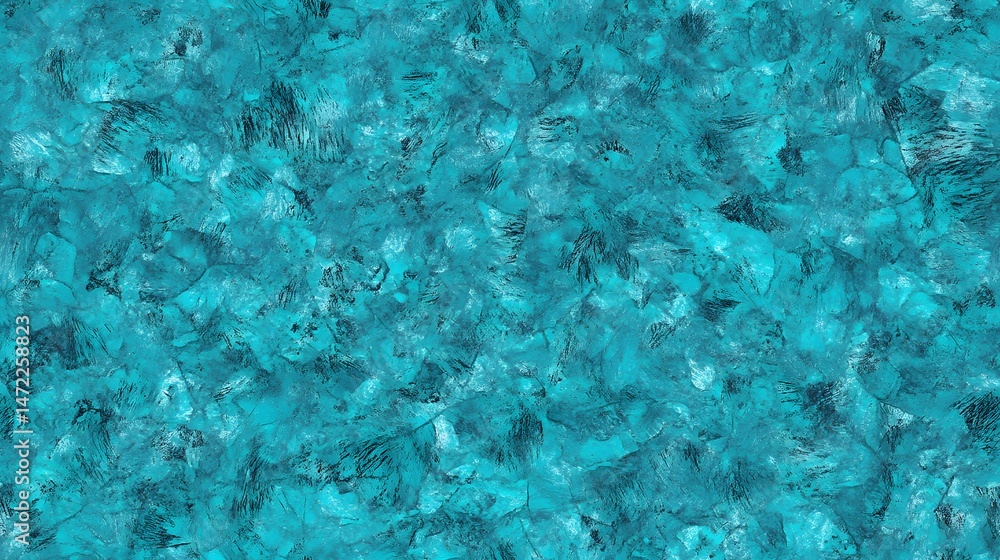 Poster abstract textured pattern in teal blue tones.