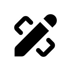 Illustration of a stylized figure in motion with angular limbs and a rounded head in black on white background