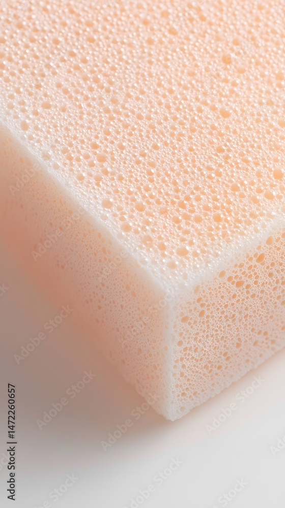 Poster macro close up of dry sponge texture in off white with shadow detail