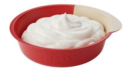 Isolated Bowl of Whipped Cream