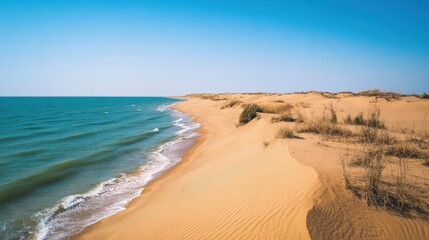 Kazakhstan landscape steppes and Caspian shores beautiful nature view
