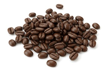 Fototapeta premium Coffee beans on white background