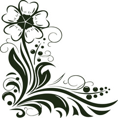 Beautiful flower art and mandala vector design