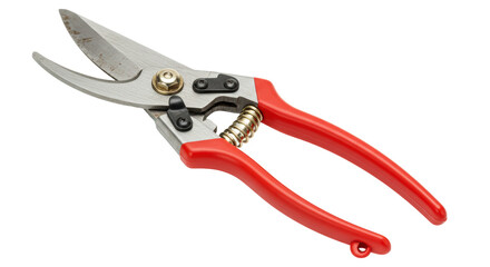 Isolated Red Hand Pruning Shears