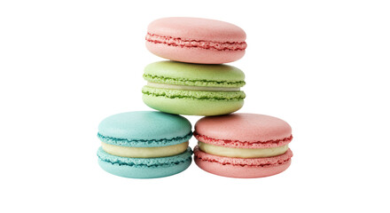 Isolated Stack of Colorful Macarons