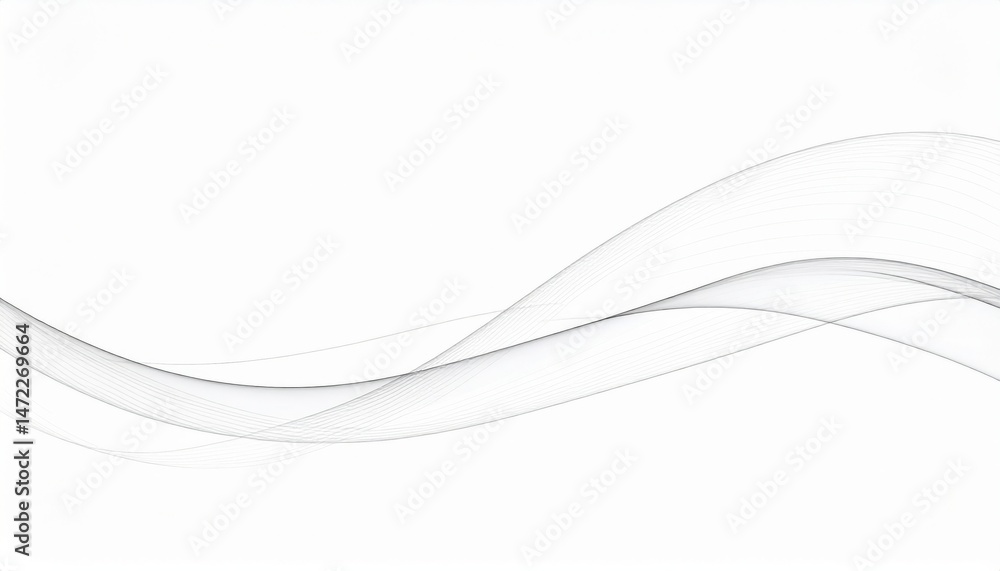 Poster flowing abstract waves digital art minimalistic design smooth environment artistic concept