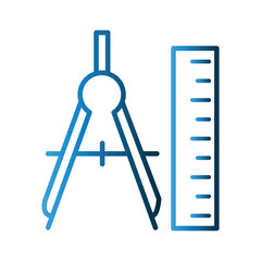 Drawing Compass icon design template