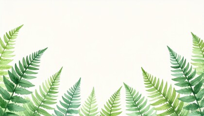 Lush green ferns natural setting botanical illustration peaceful environment close-up view nature concept for relaxation
