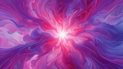 Abstract Pink & Purple Explosion with 3D Radial Burst.